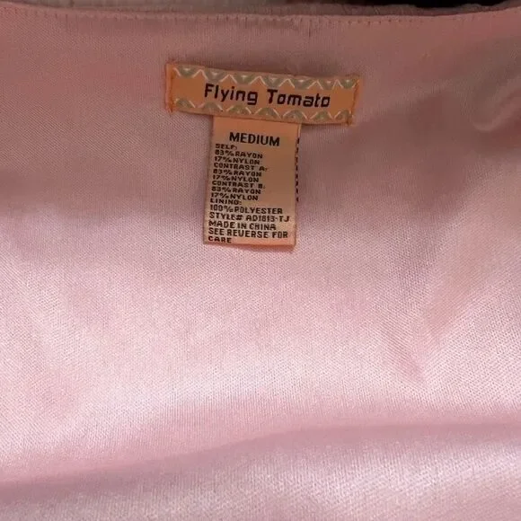 Flying Tomato Women medium Maxi Dress
Color Blocked pink red tall v-neck tie - Picture 9 of 11